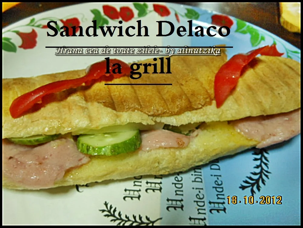 Delaco sandwich on the grill