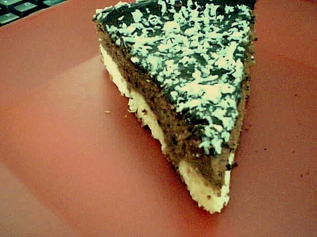 Cheese and coconut bomb cake