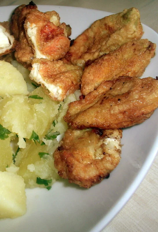 Battered pumpkin flowers