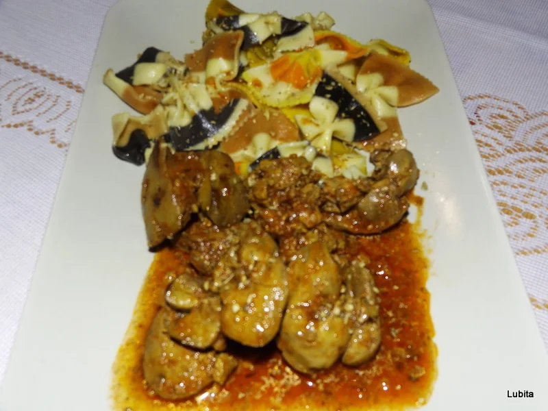 Liver with pasta