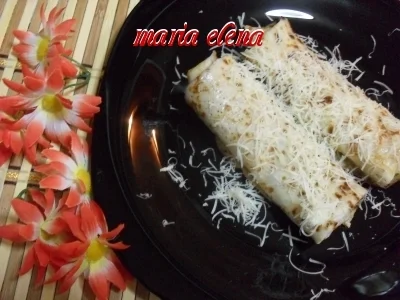 Pancakes with cheese and cheese