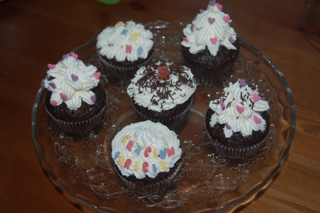 Chocolate muffins made for the holiday