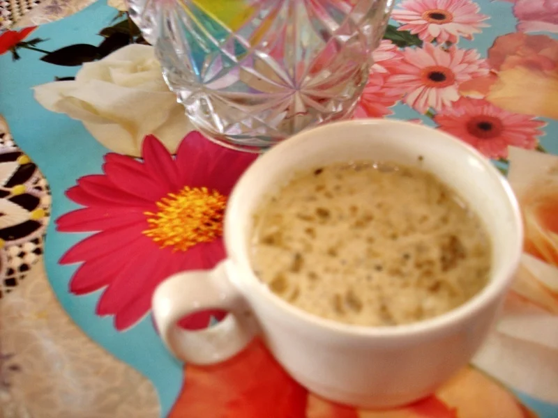 Nescafé with whipped cream and milk