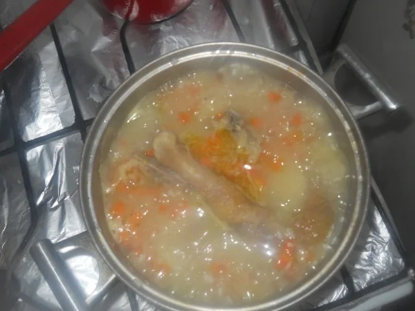 Coconut thighs with rice