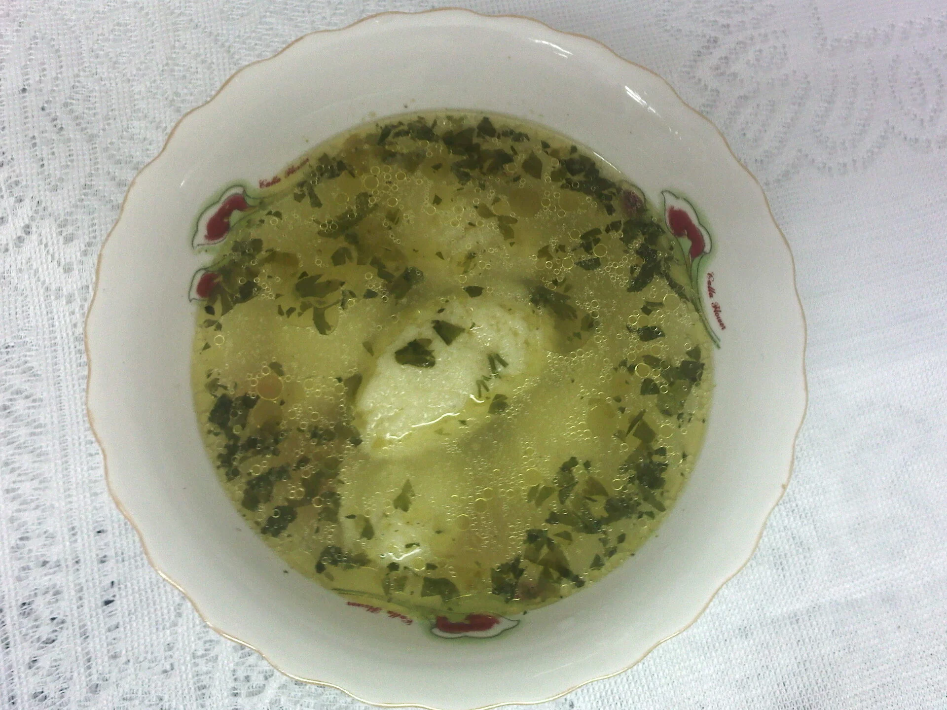 Semolina dumpling soup