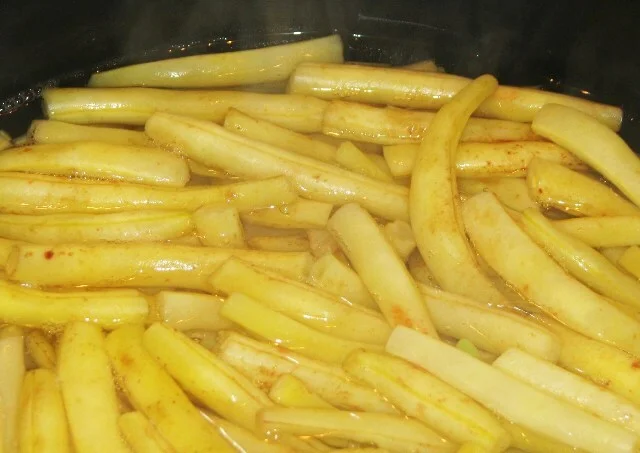 Yellow beans in coconut milk