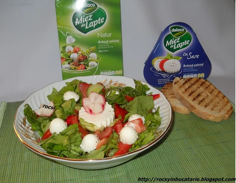 Spring salad with Delaco milk core