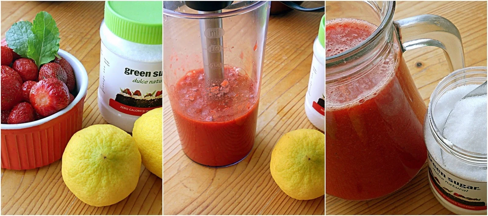 Strawberry and mint lemonade