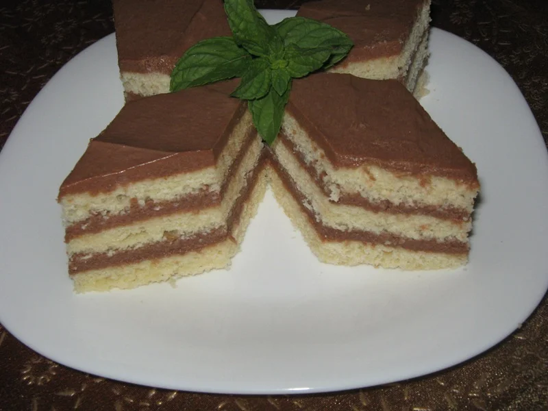 Chocolate cream layered cake