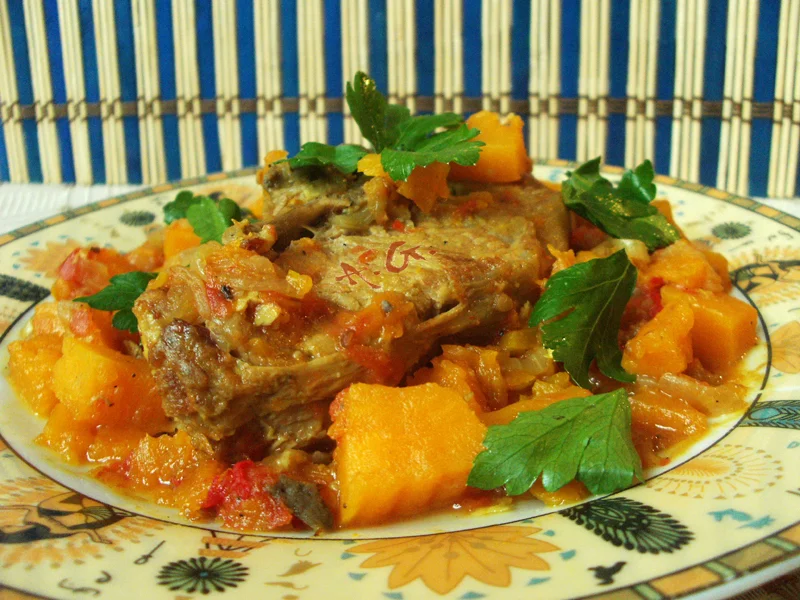 Lamb curry with pumpkin