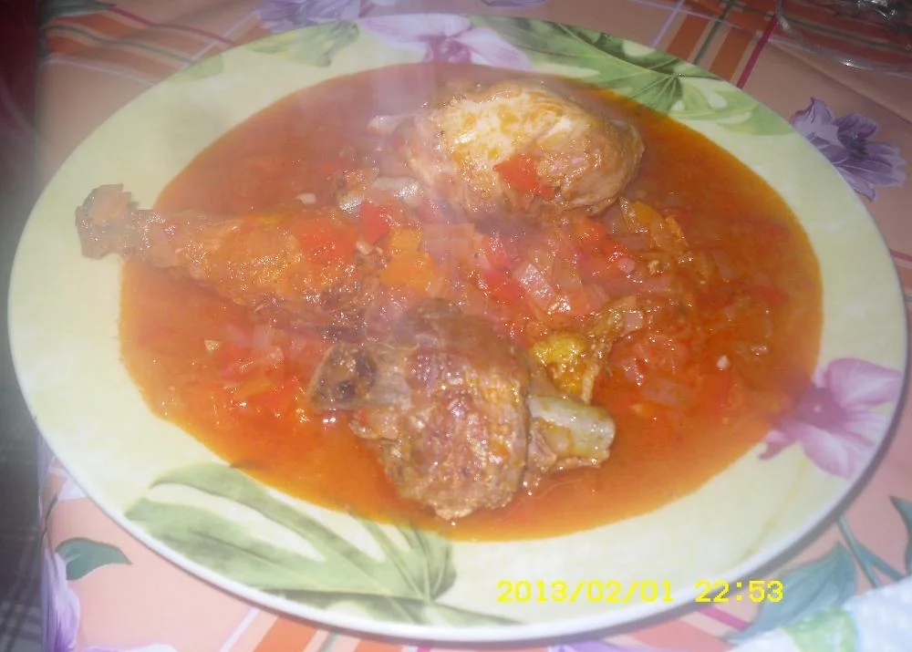 Vegetable stew with chicken thighs