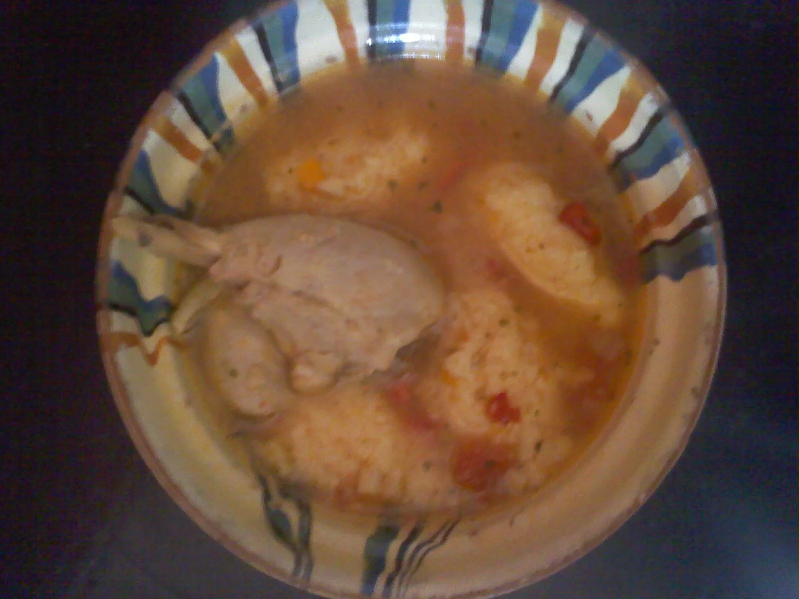 Chicken dumpling soup