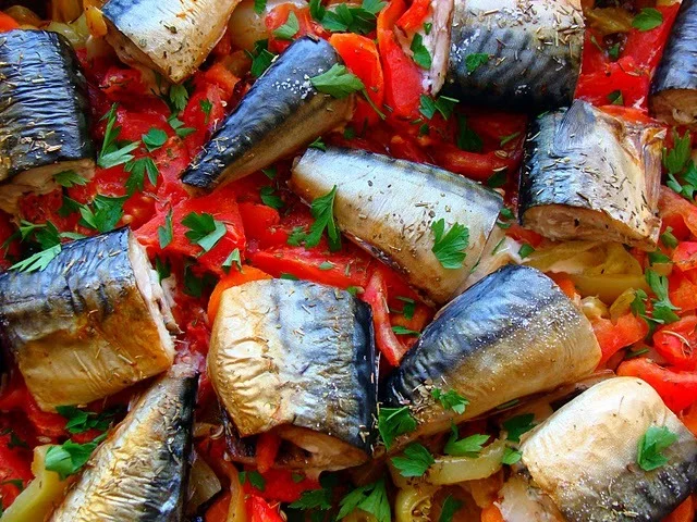 Mackerel with Provence herbs and saffron