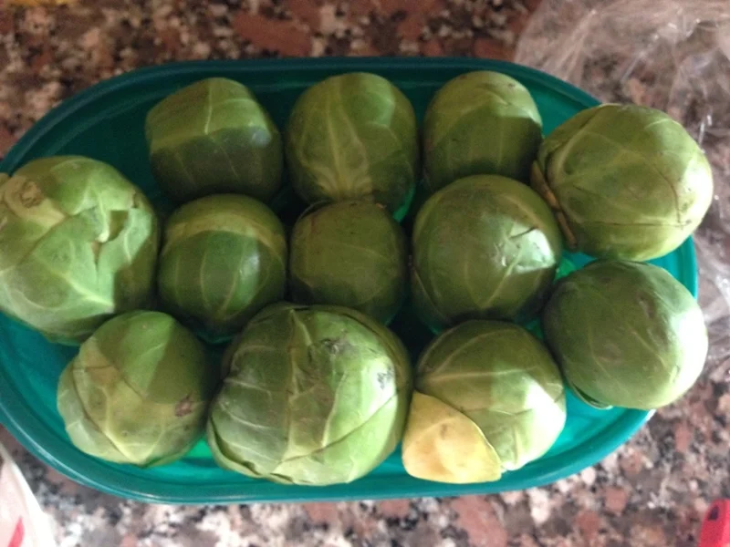 Brussels sprouts with peas