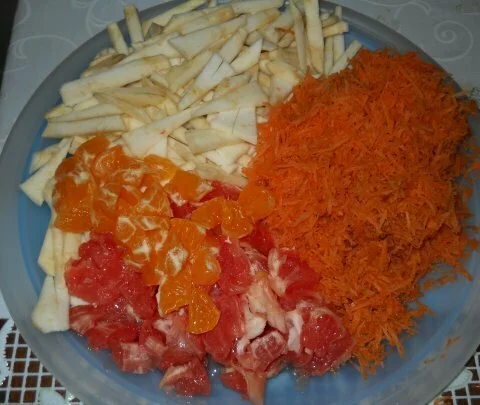 Celery, carrot, and grapefruit cocktail