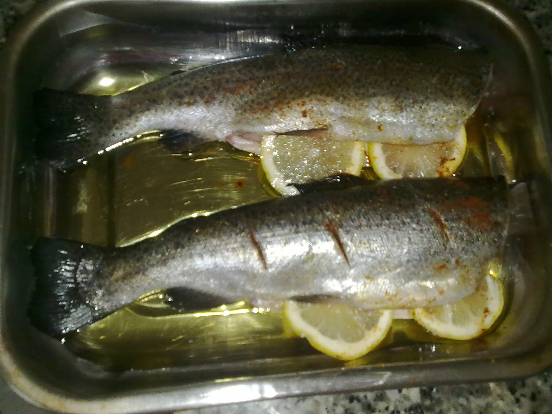 Baked trout
