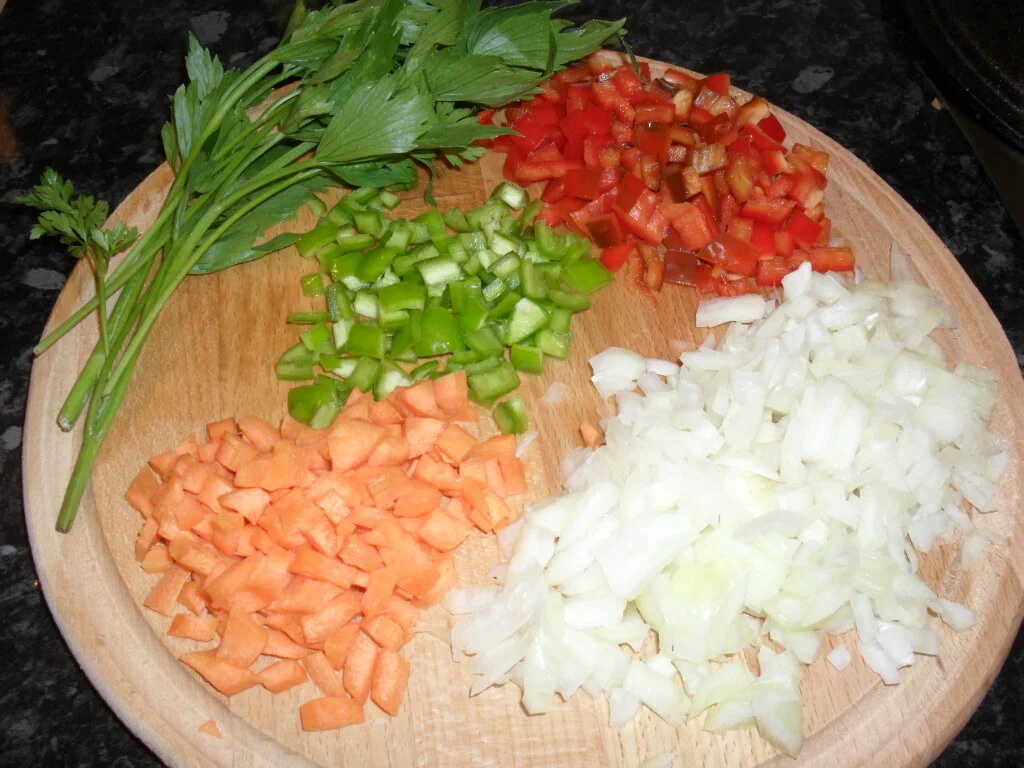 Potato stew in a cauldron