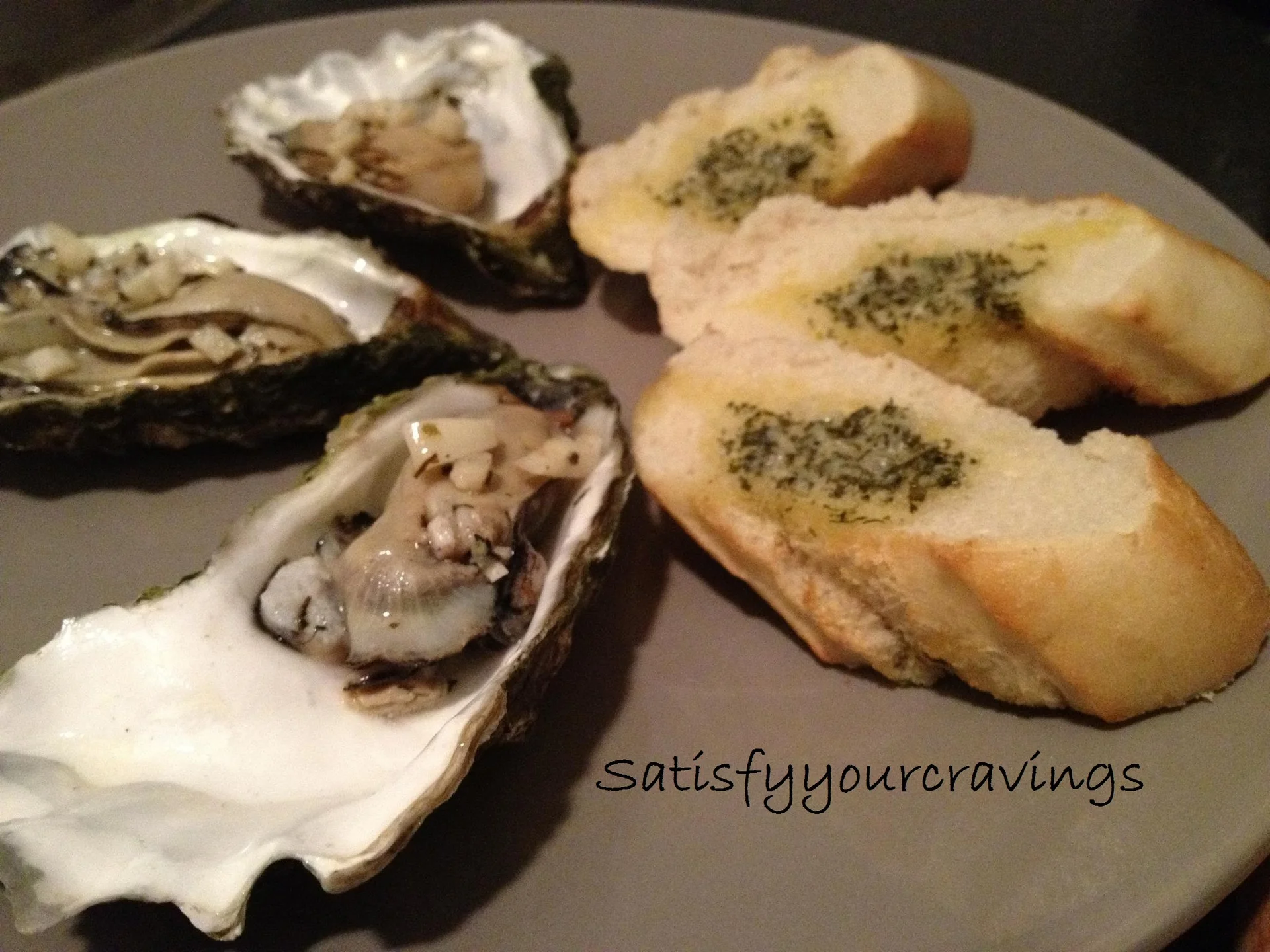 Oysters with wine sauce