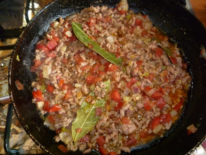 Baked pasta with minced meat