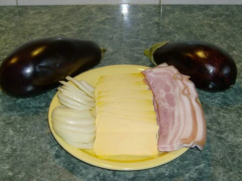 Eggplant fan in tomato sauce