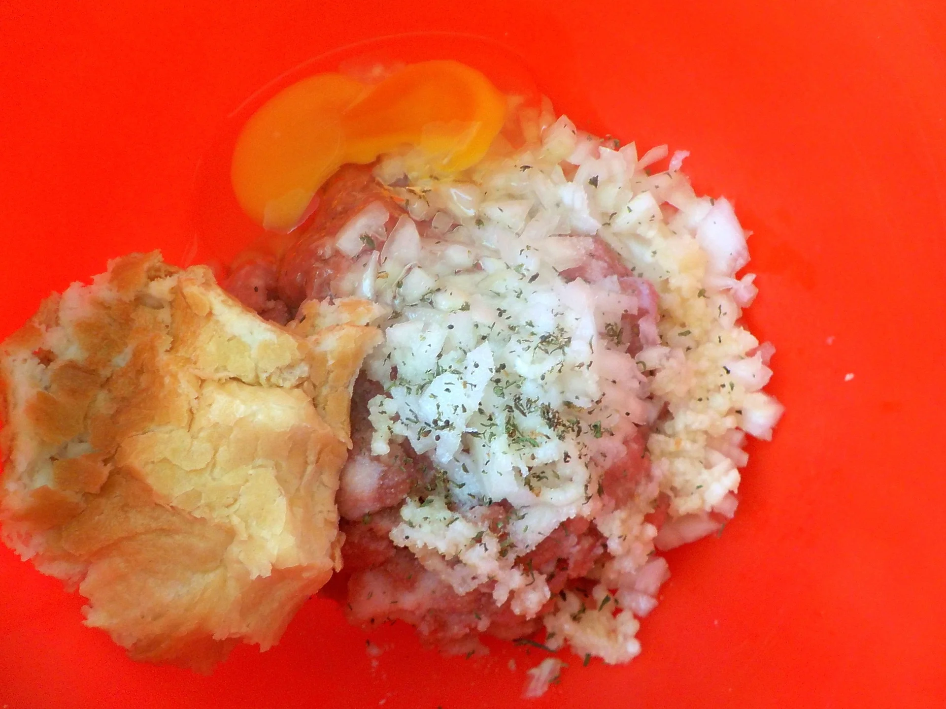 Pork meatballs in a cornflake crust