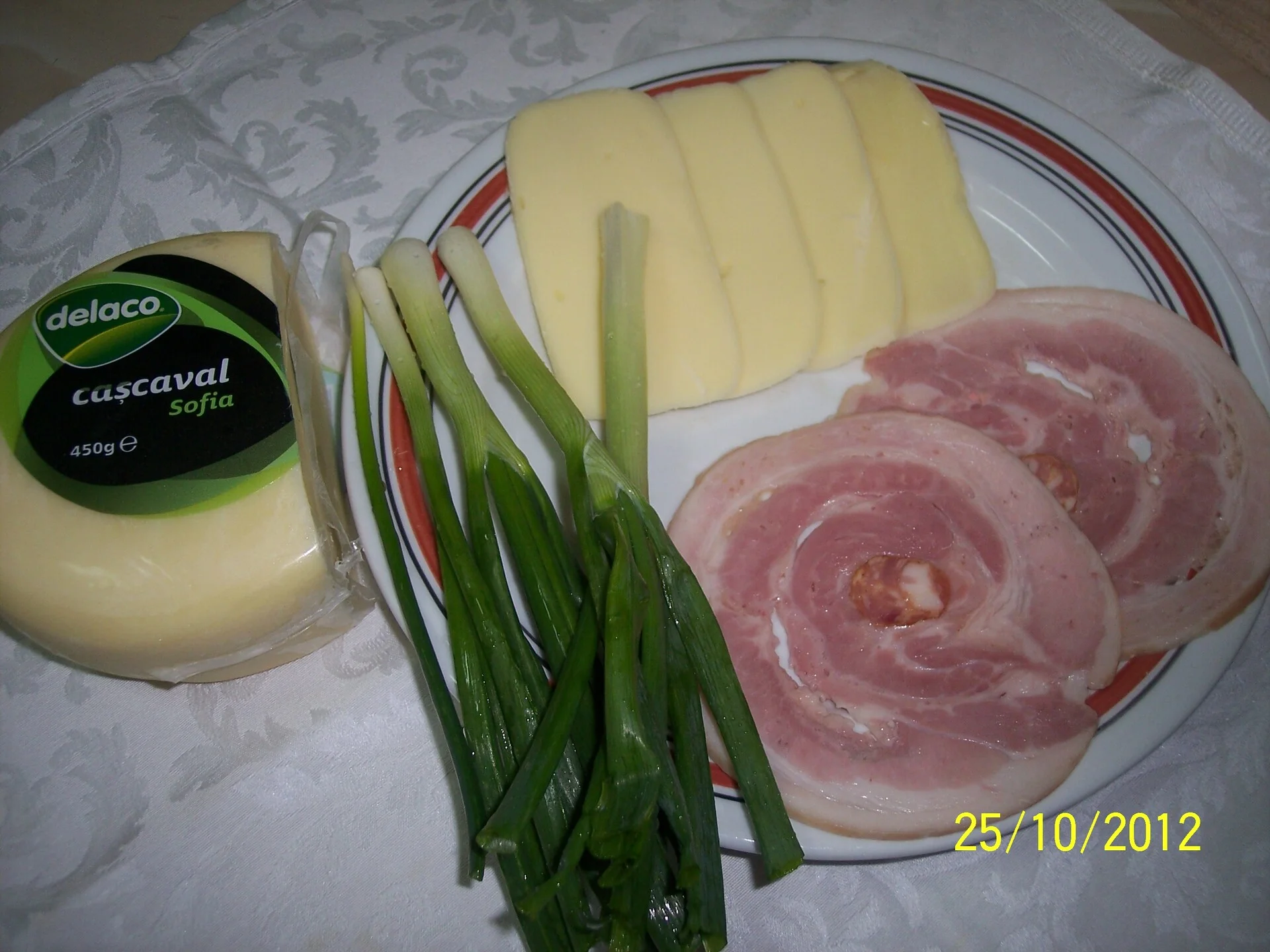 Pork roll and cheese sandwich in a pan