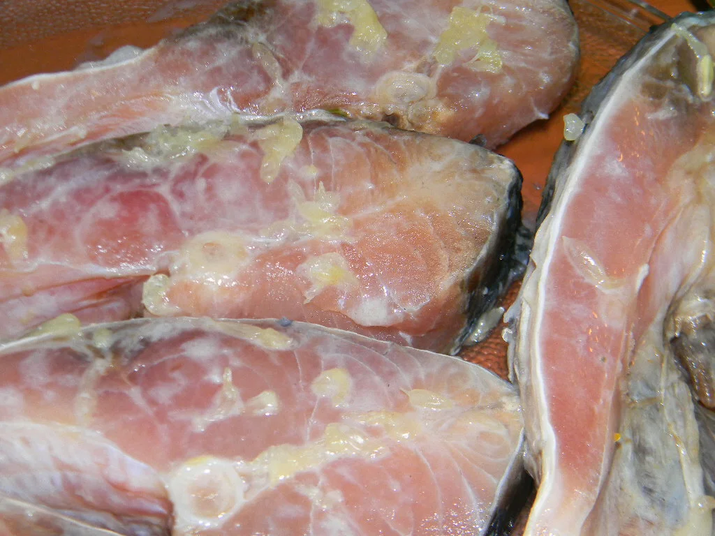 Crusted trout with sage and green onion