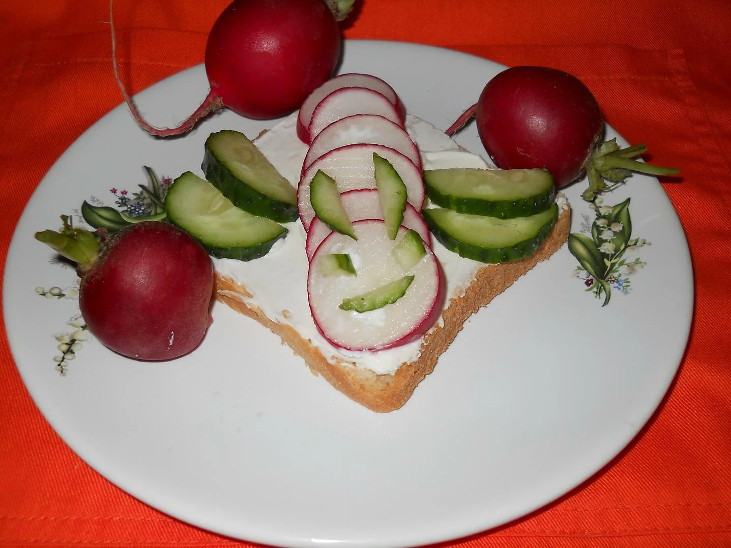 Sandwich with red radish