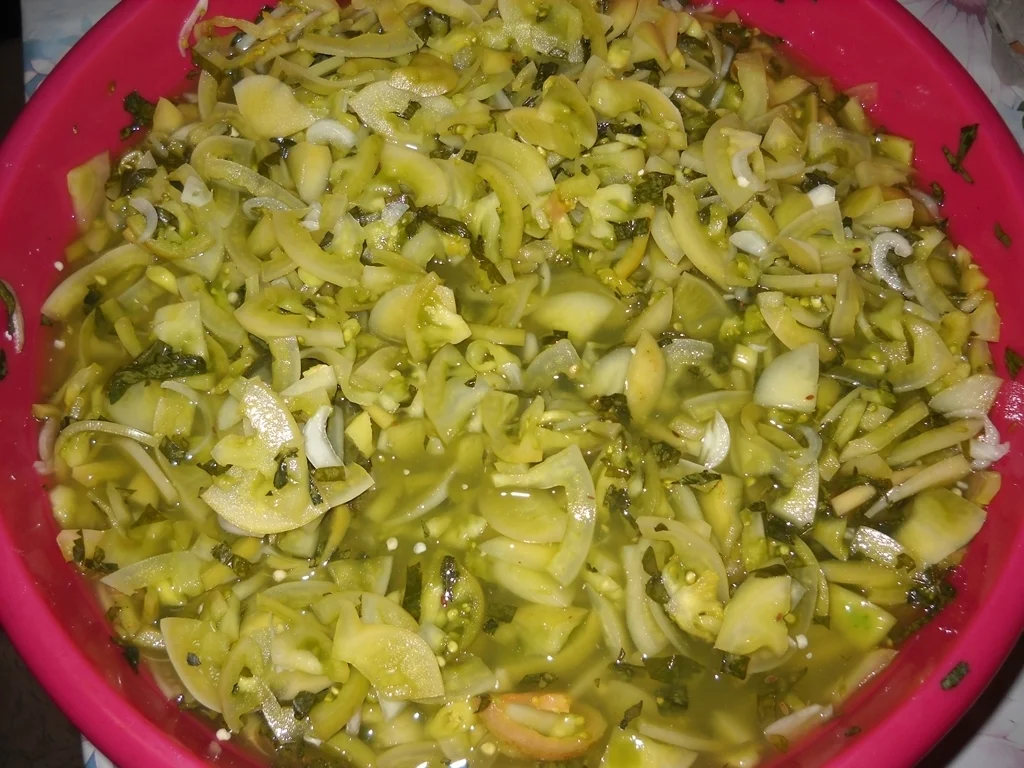 Green Tomato Salad (for winter)