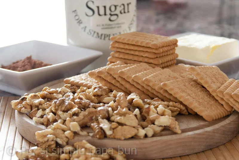 Cookie salam recipe with nuts