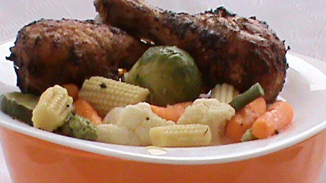 Marinated chicken thighs with cinnamon