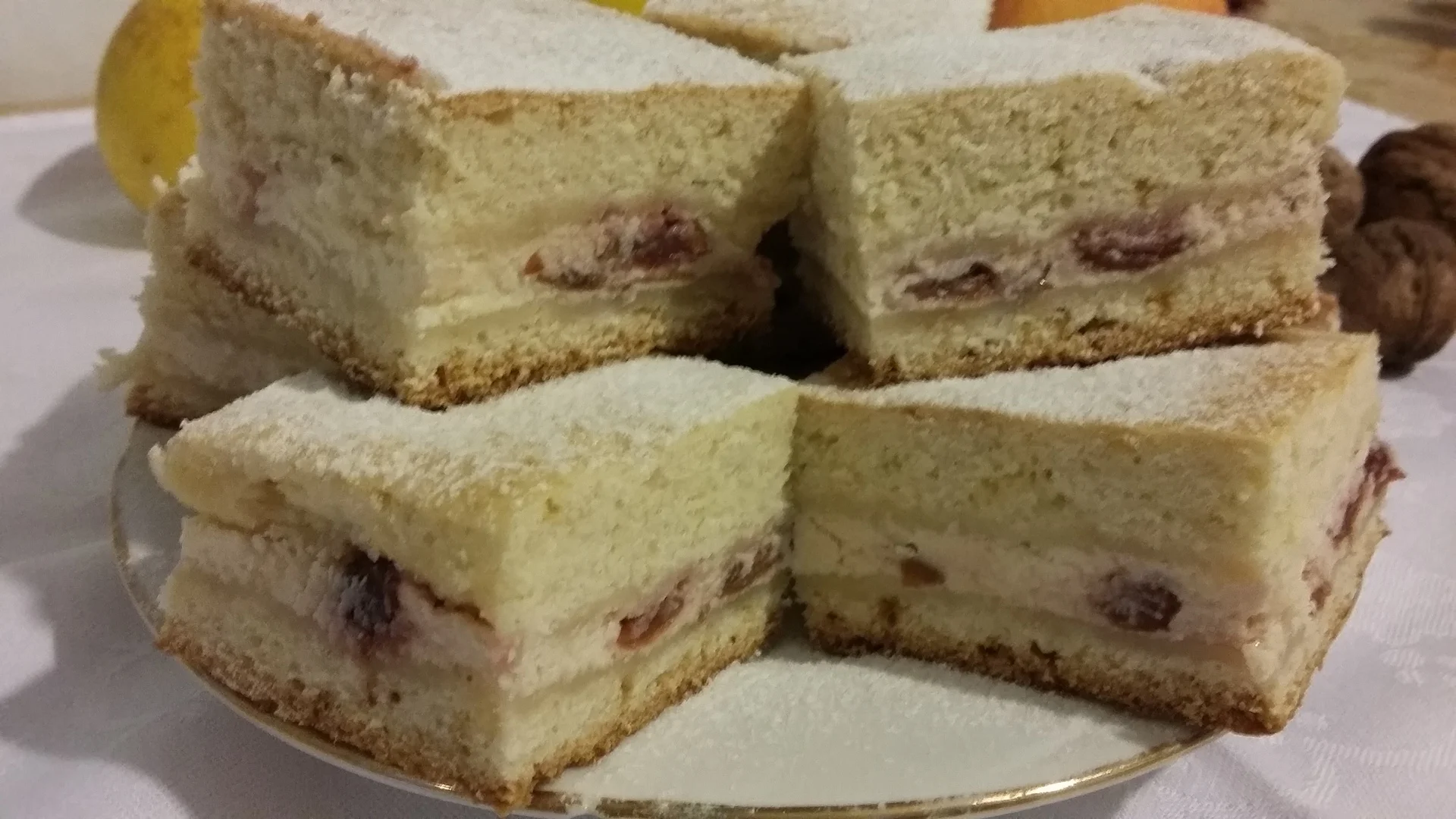 Cheese and cherry pie