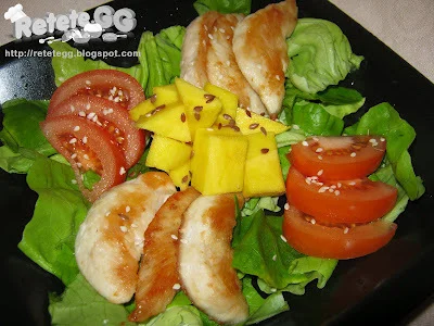 Chicken salad with mango