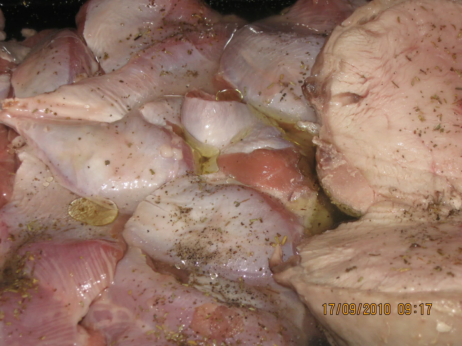 Turkey thighs and breast in citrus sauce