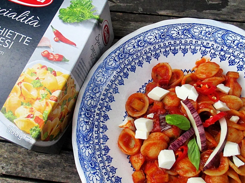 Orecchiette with eggplant sauce