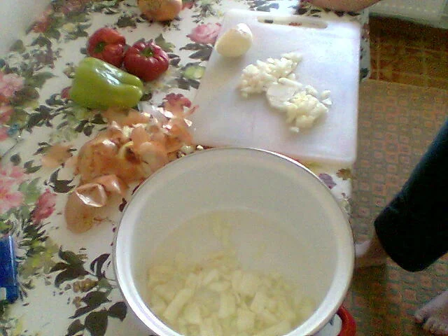 Pea stew with chicken