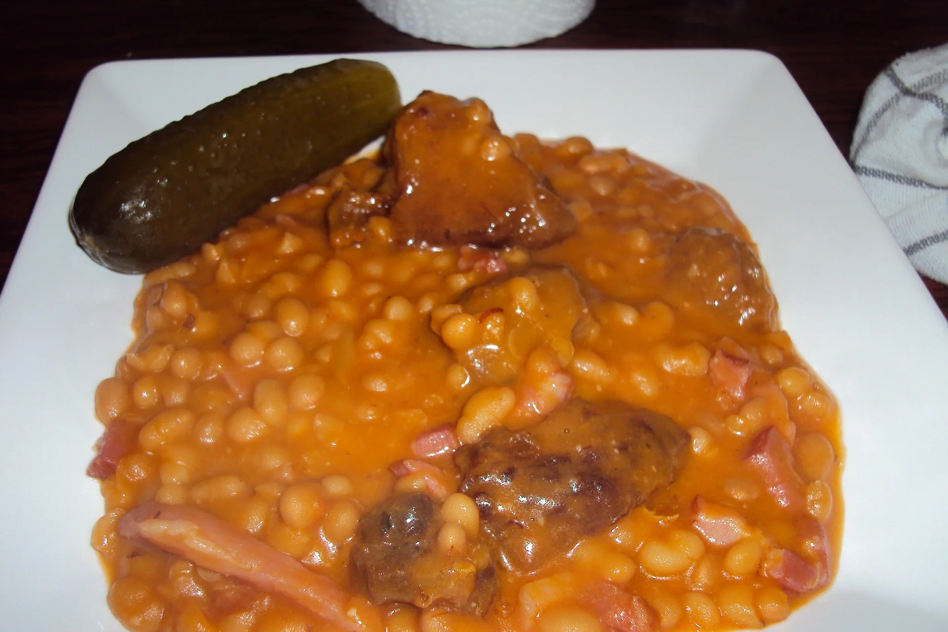 Beans with fried pork fat