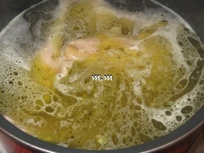 Chicken soup with dumplings