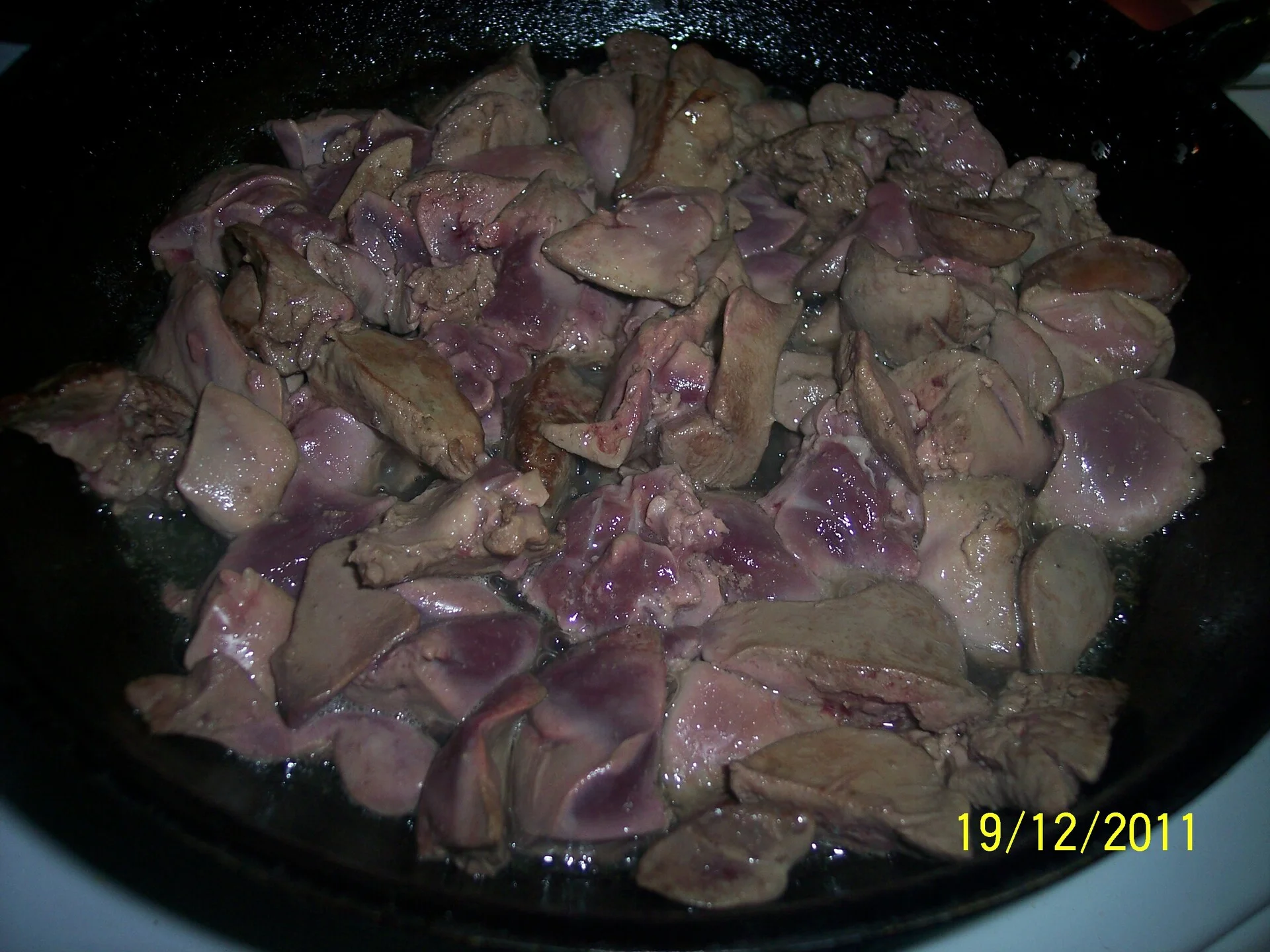Pan-fried chicken livers