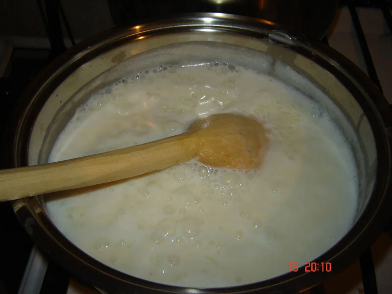 Rice pudding with apples