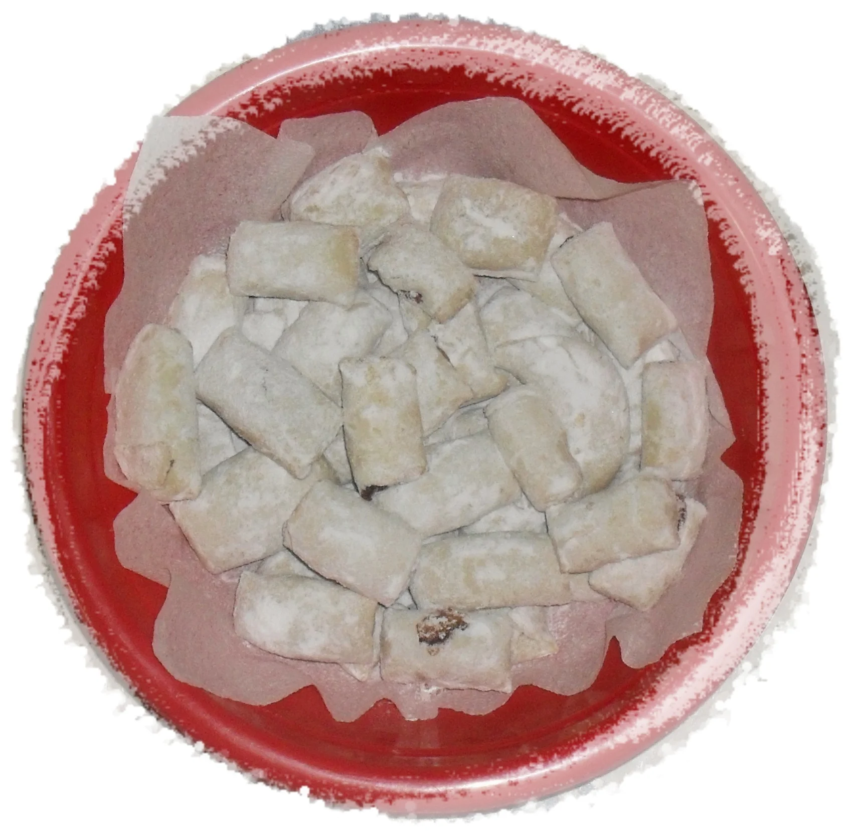 Tender crescent pastries with walnuts