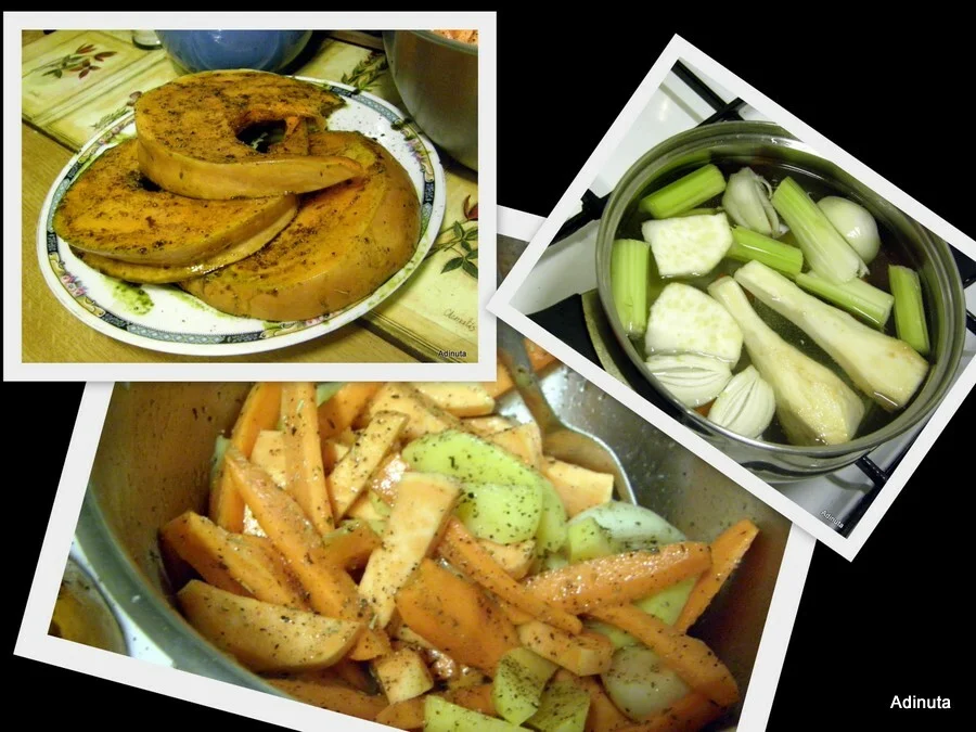 Semi-sweet roasted vegetable cream soup