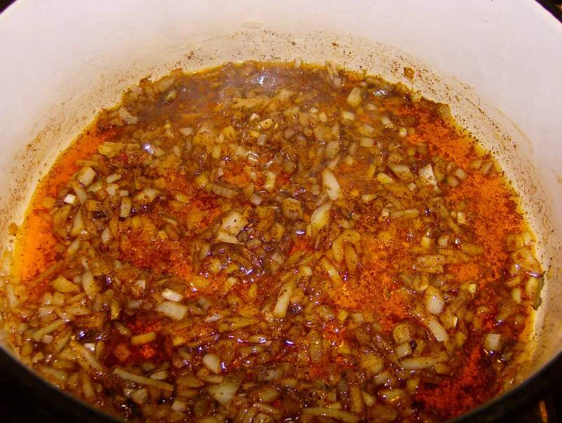 Sauerkraut with rice and sausages