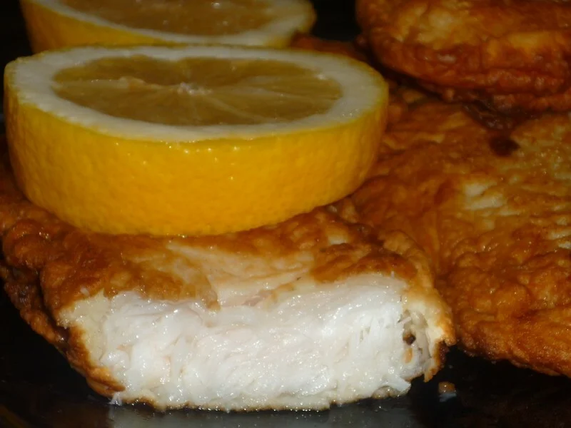 Breaded perch fillet