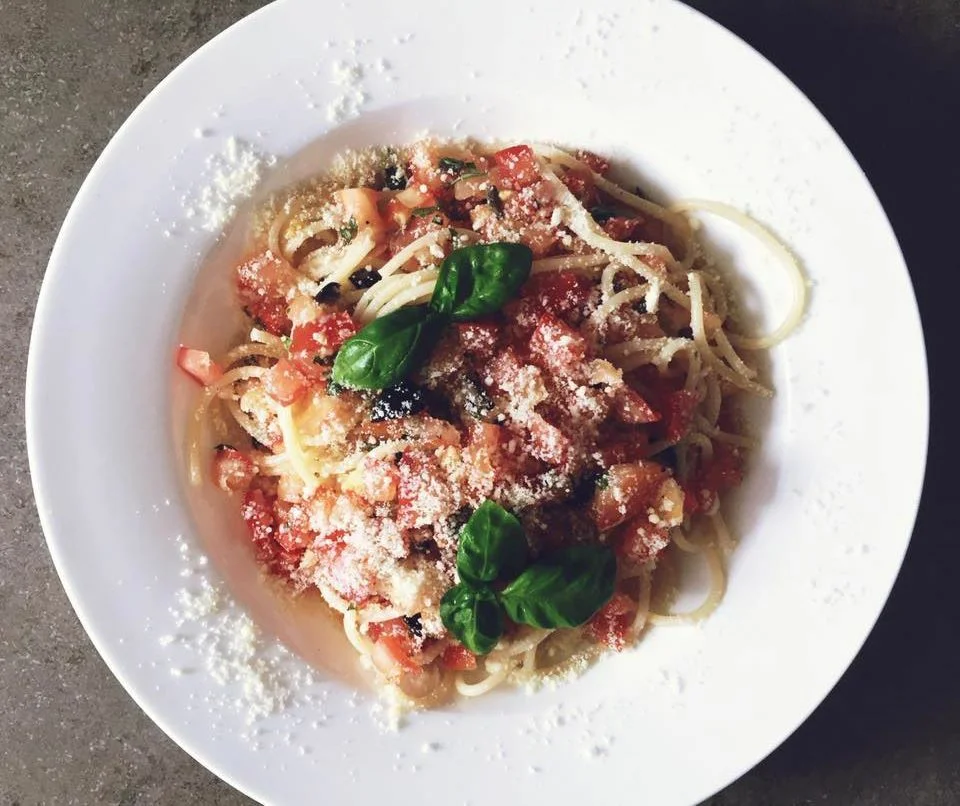 Spaghetti in salsa sauce