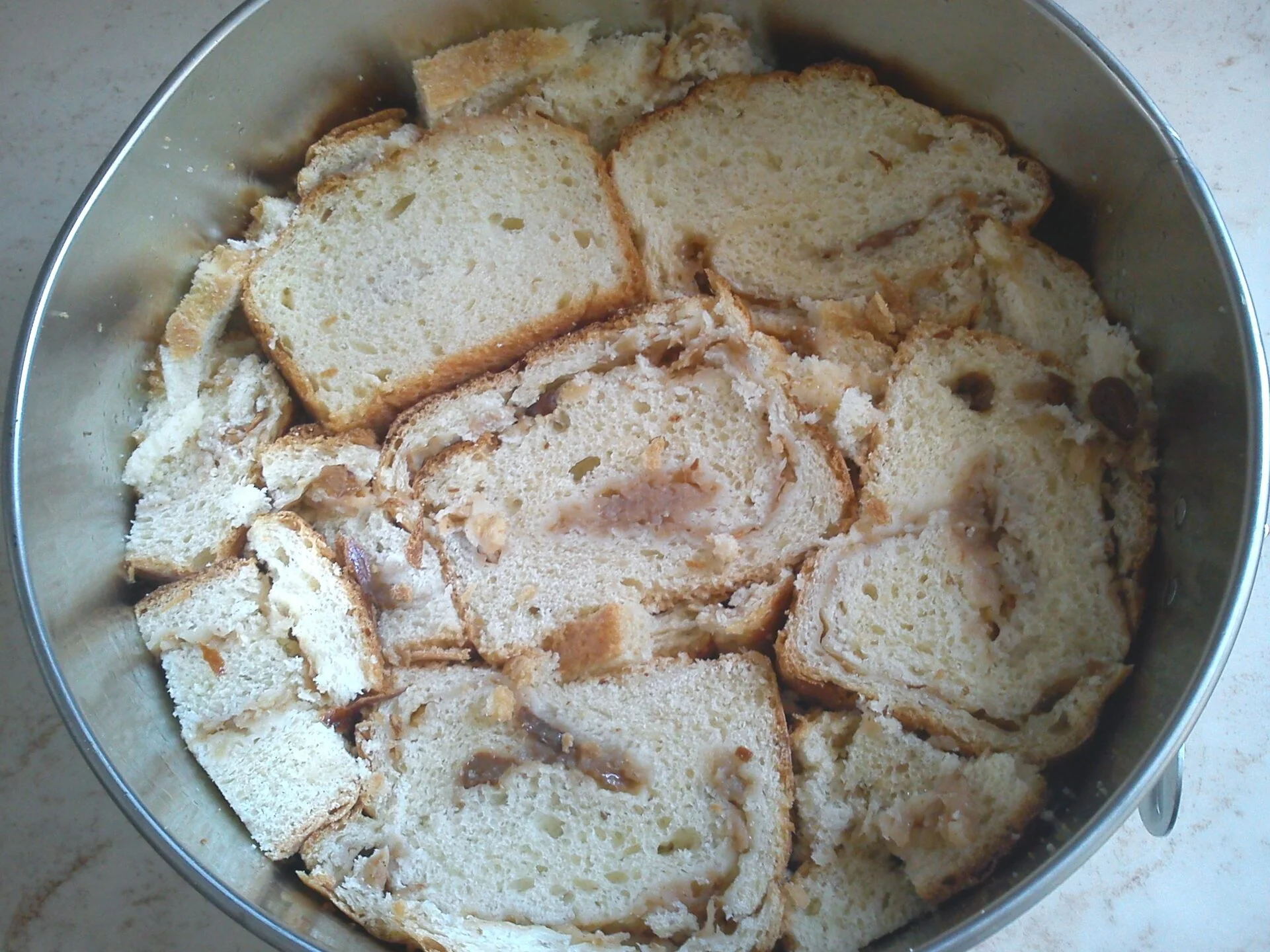 Dessert with sweet bread