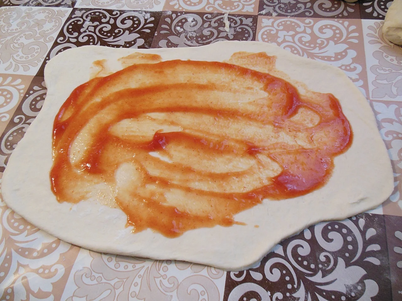 Sandwiches (or pastries) with roast meat, boiled eggs, and cheese