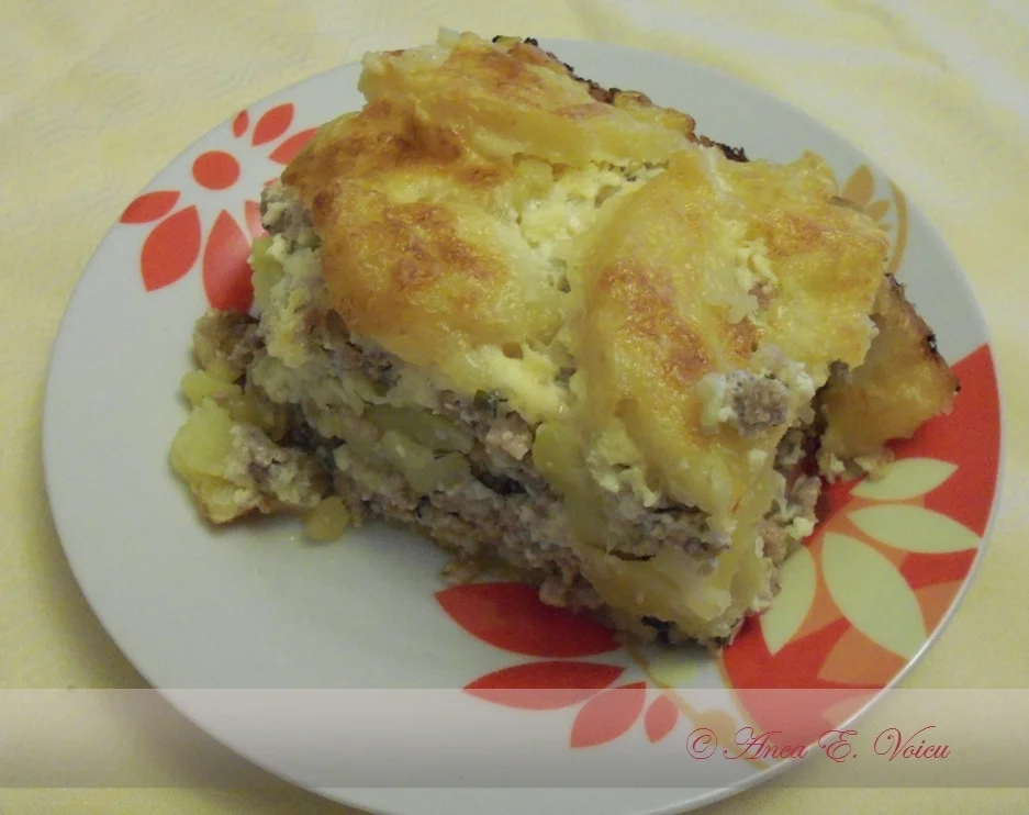 Moussaka with meat and potatoes