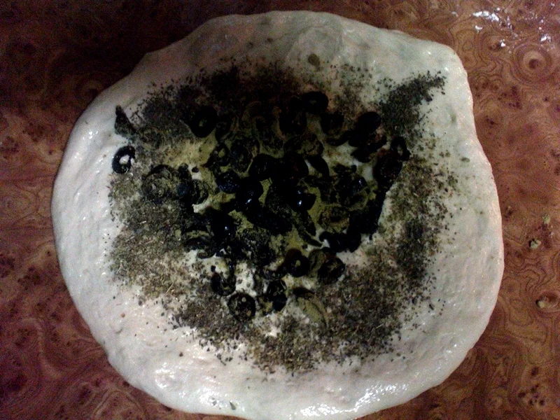 Focaccia with olives