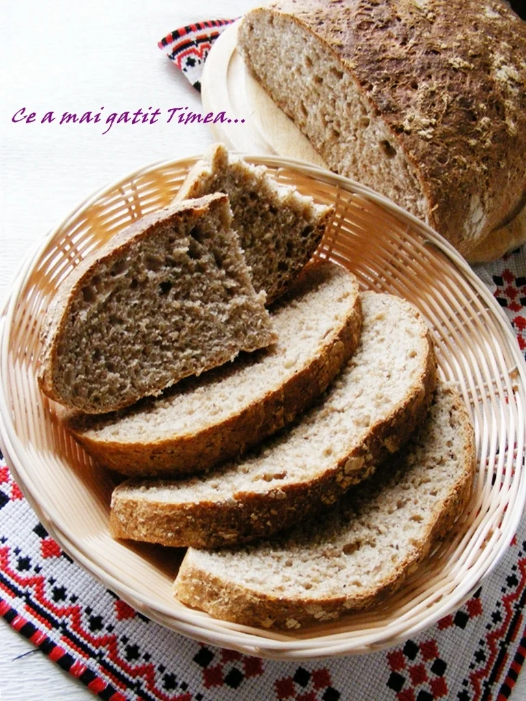 No-knead semi-wholemeal bread